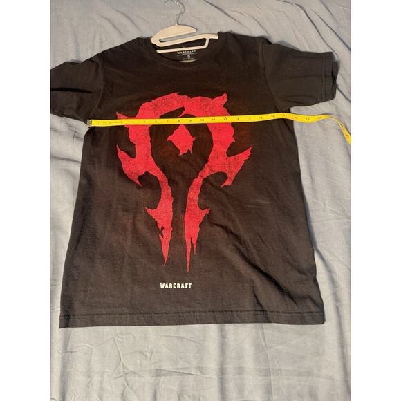 World Of Warcraft Horde Logo Mens Shirt Black Red Size Small T-shirt Blizzard - Picture 5 of 8